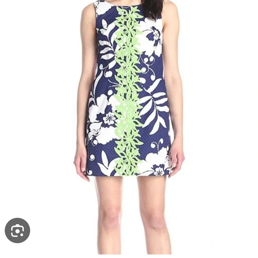Lilly Pulitzer Blue and Green Floral Mini Dress